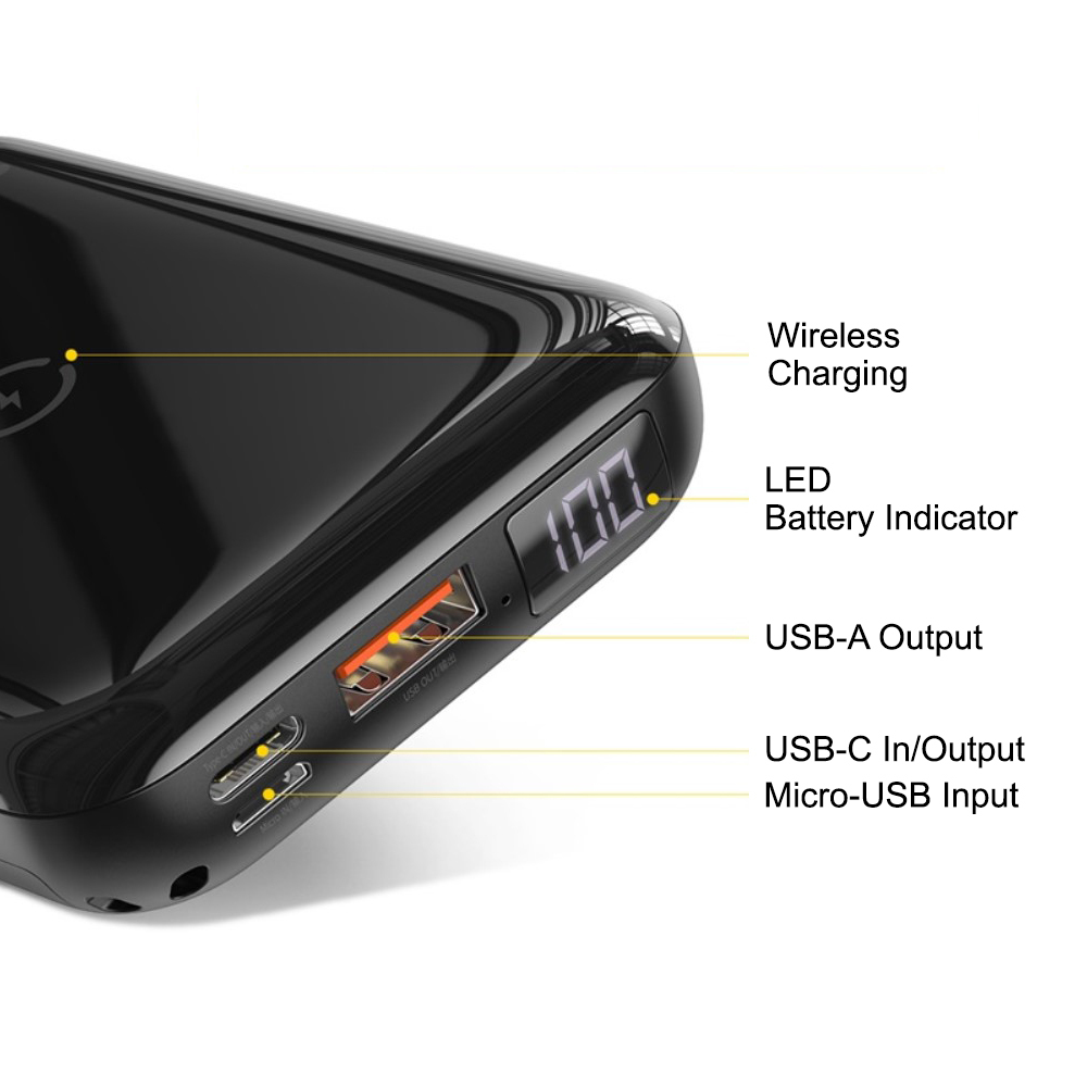 Baseus Mini S 2-in-1 Fast Power Bank & Wireless Charger - 10000mAh